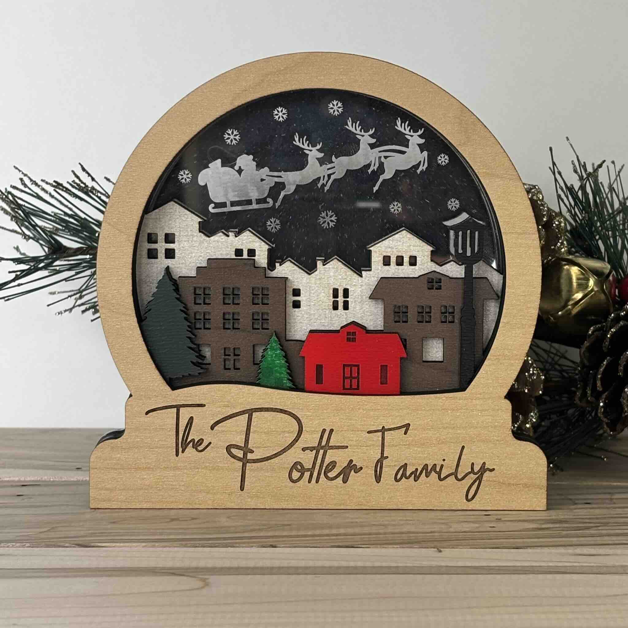 Shadow Box Christmas Santa - Image 4